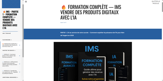  FORMATION COMPLÈTE — IA MONEY SYSTEME (IMS)